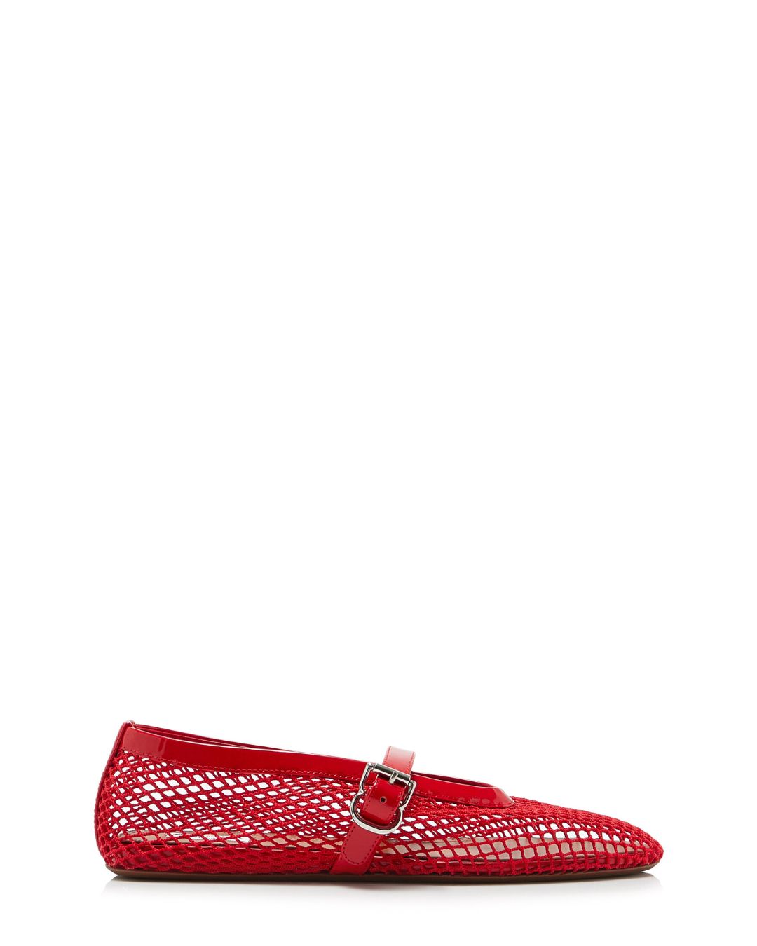 ALAÏA Fishnet Ballet Flats - Red