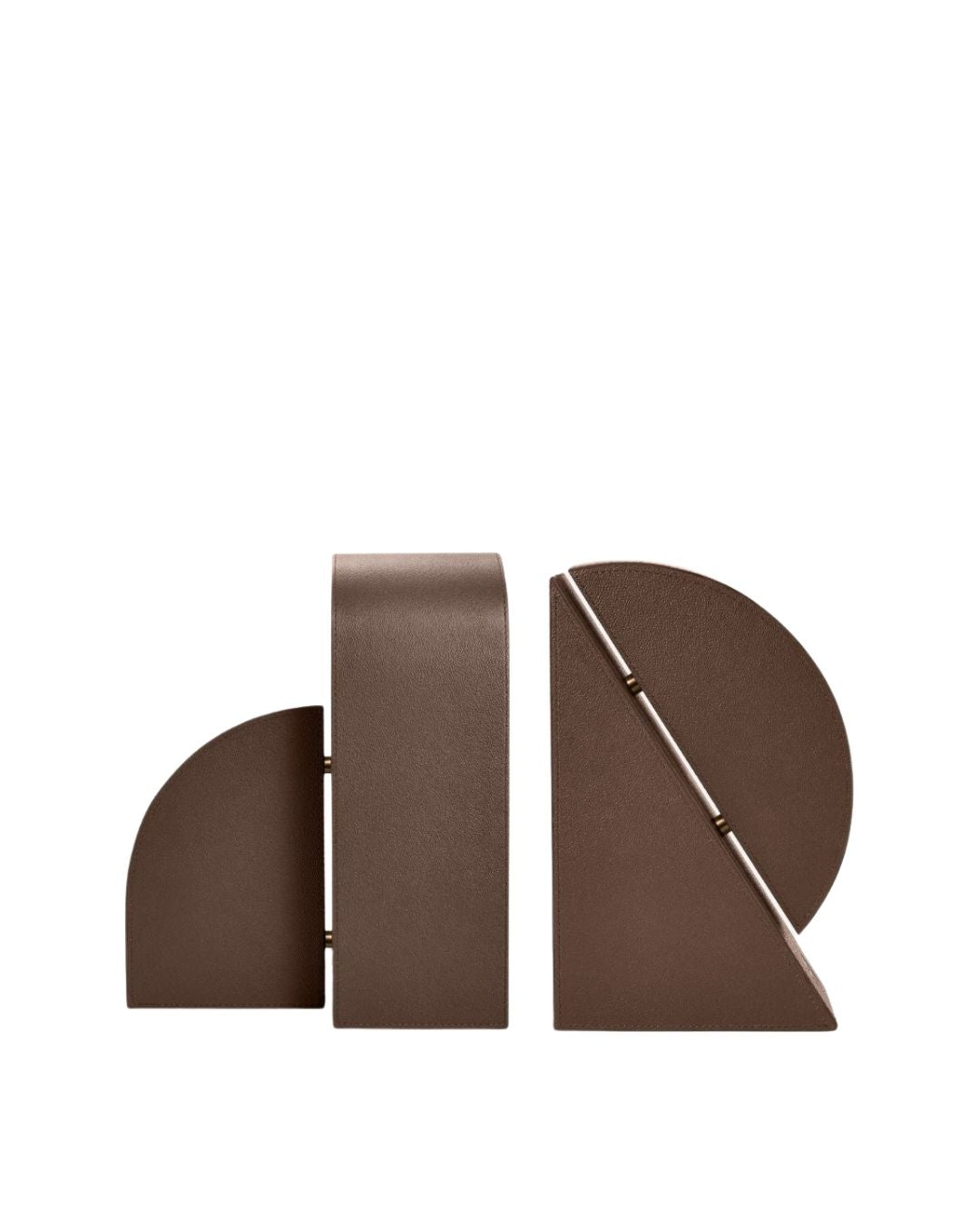 ASSOULINE Cubist Bookends - Brown