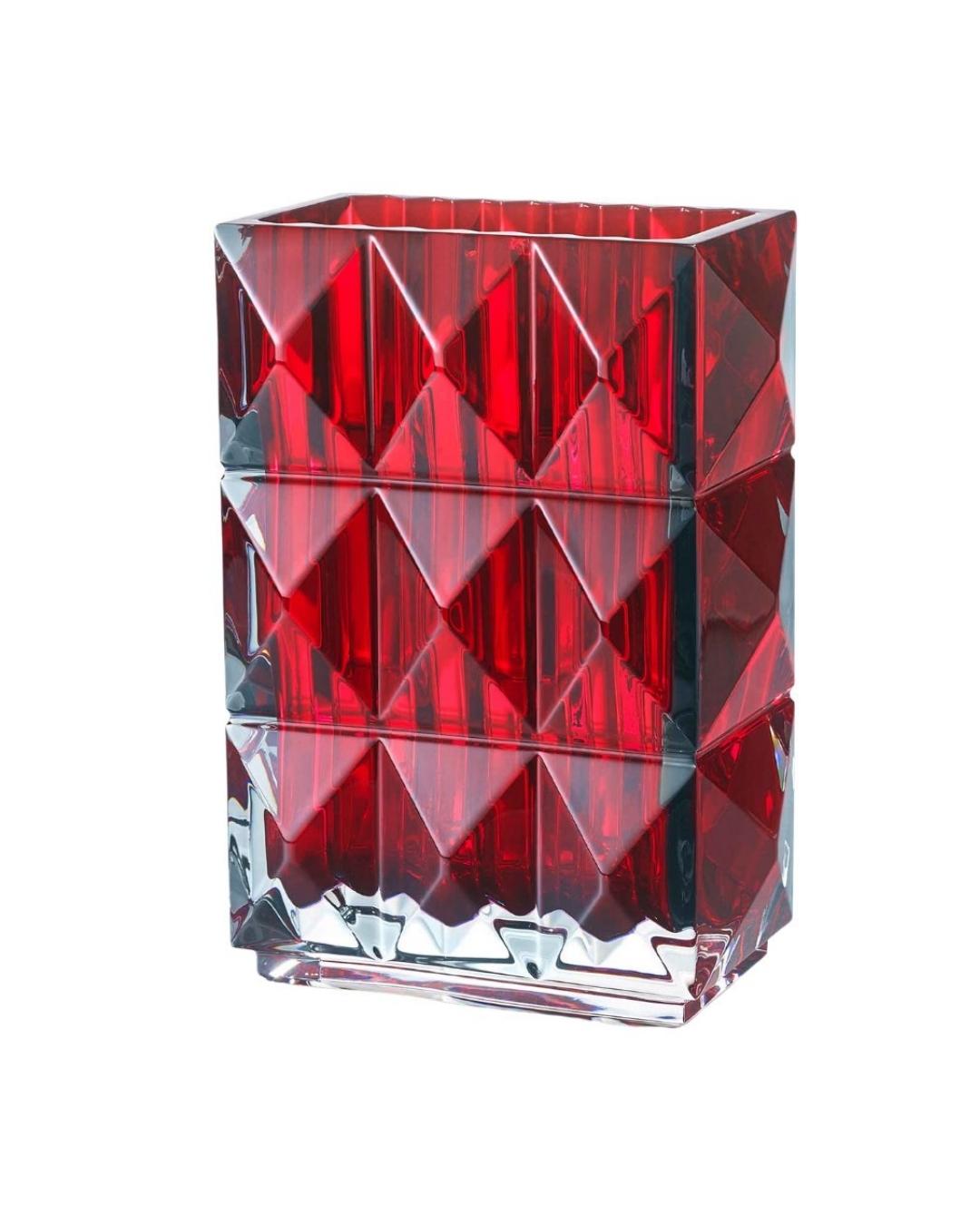 BACCARAT Louxor Rectangular Vase - Red
