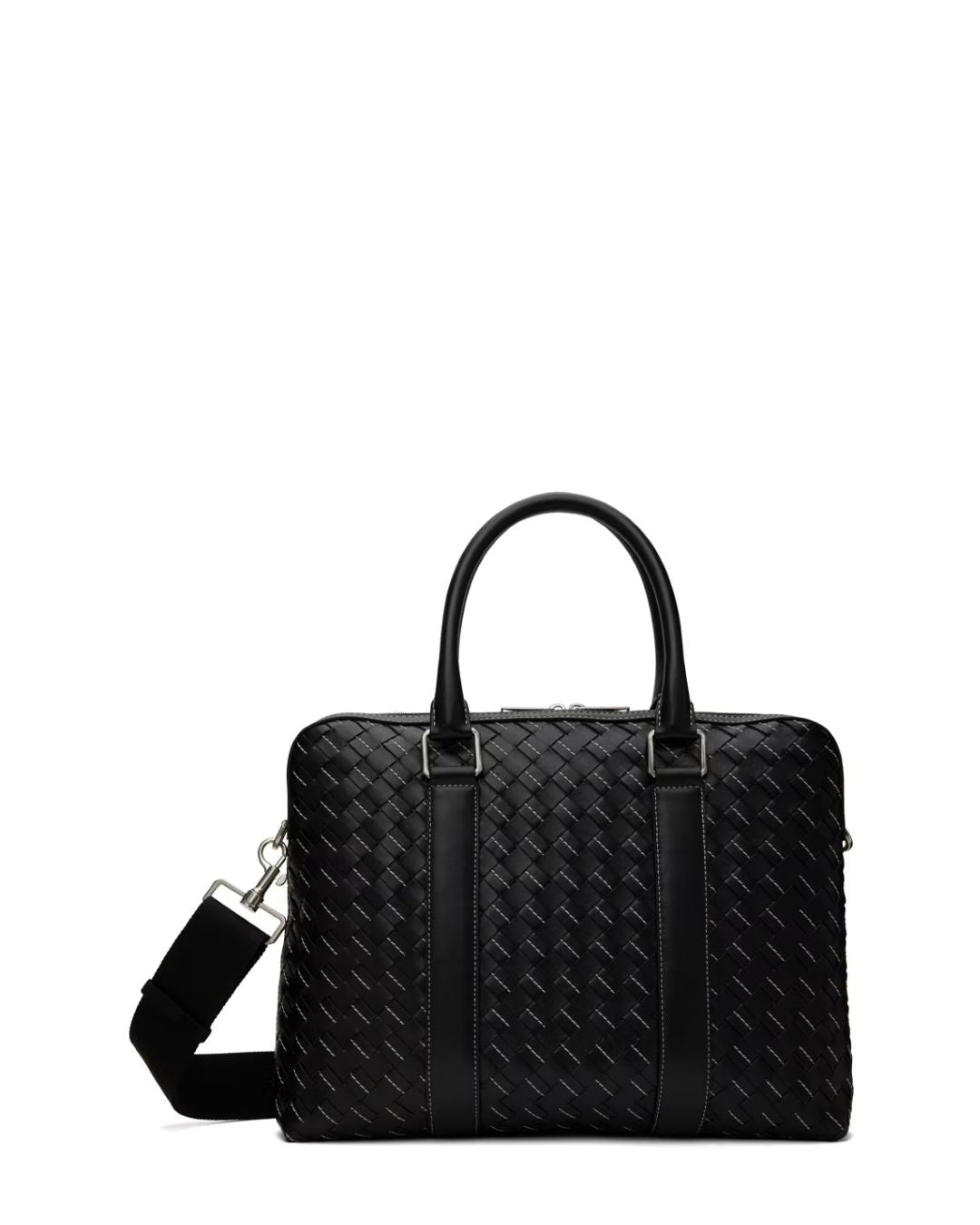 BOTTEGA VENETA Medium Classic Intrecciato Briefcase - Black