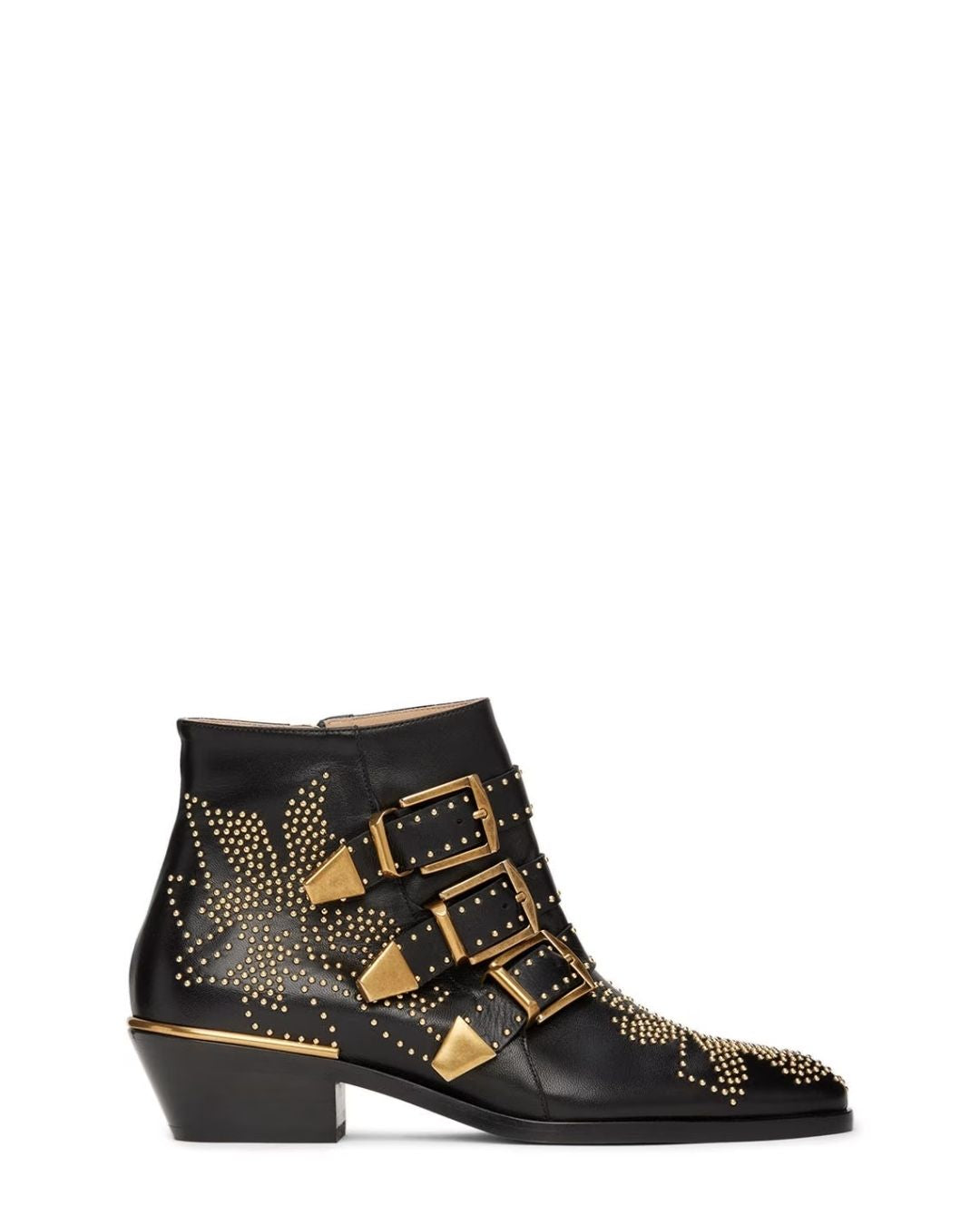 CHLOÉ Susanna Ankle Boots - Black/Gold
