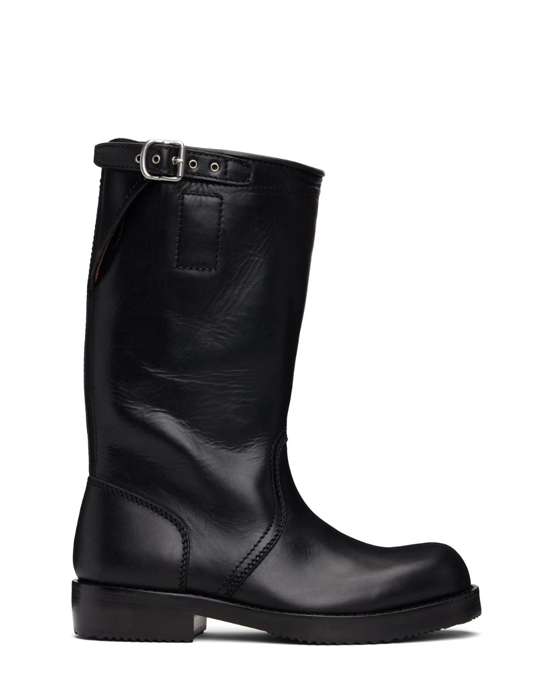 DRIES VAN NOTEN Leather Biker Boots - Black