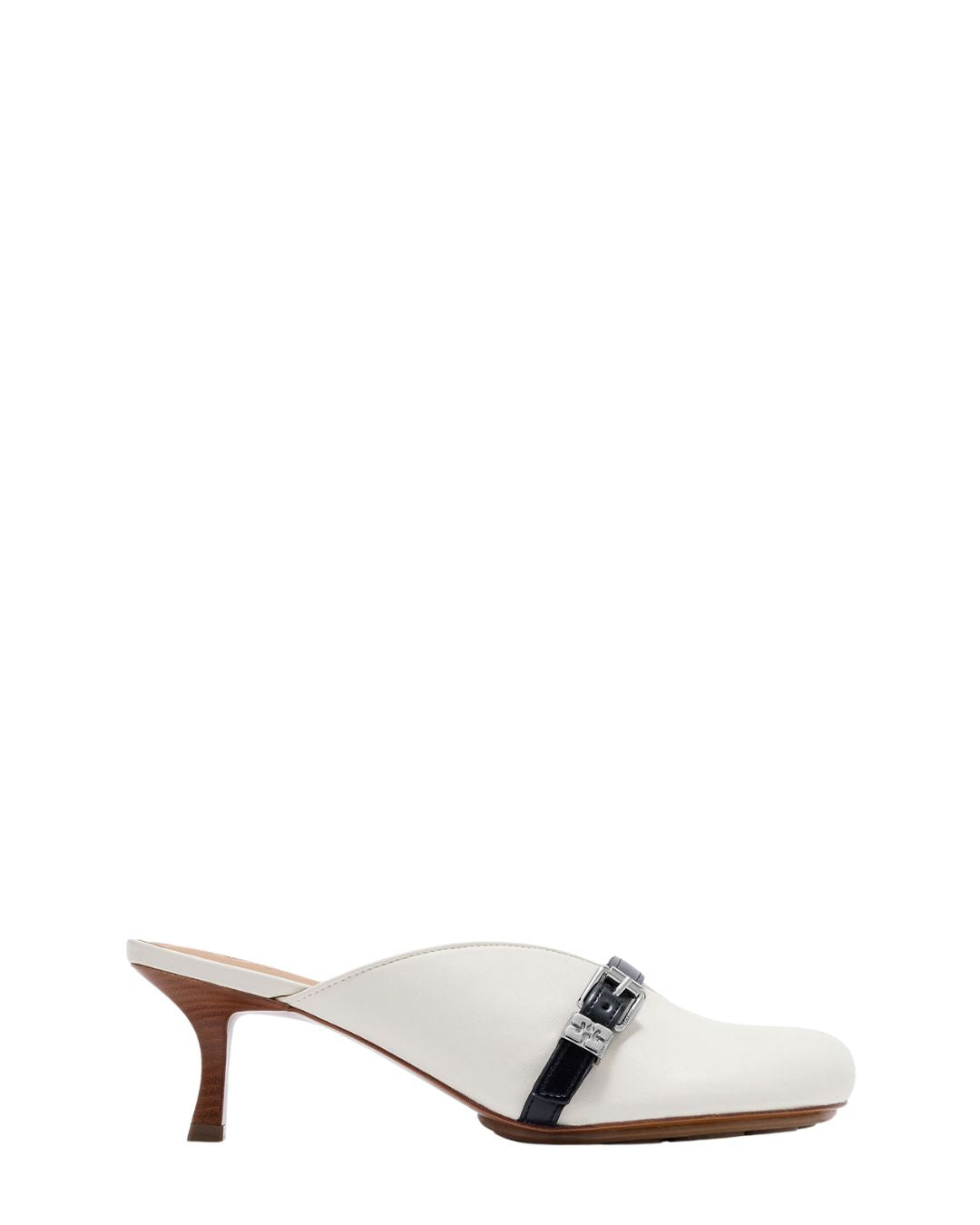 GANNI Sue Heeled Mules - Egret