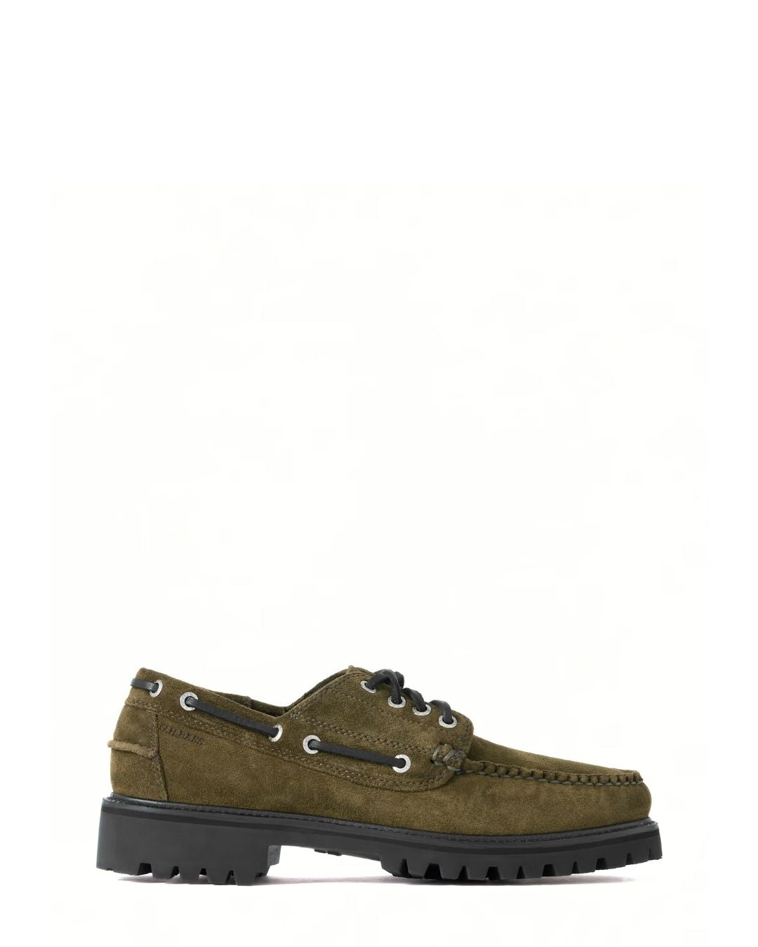 G.H. BASS Ranger Camp Moc Leather-Trimmed Suede Boat Shoes - Green