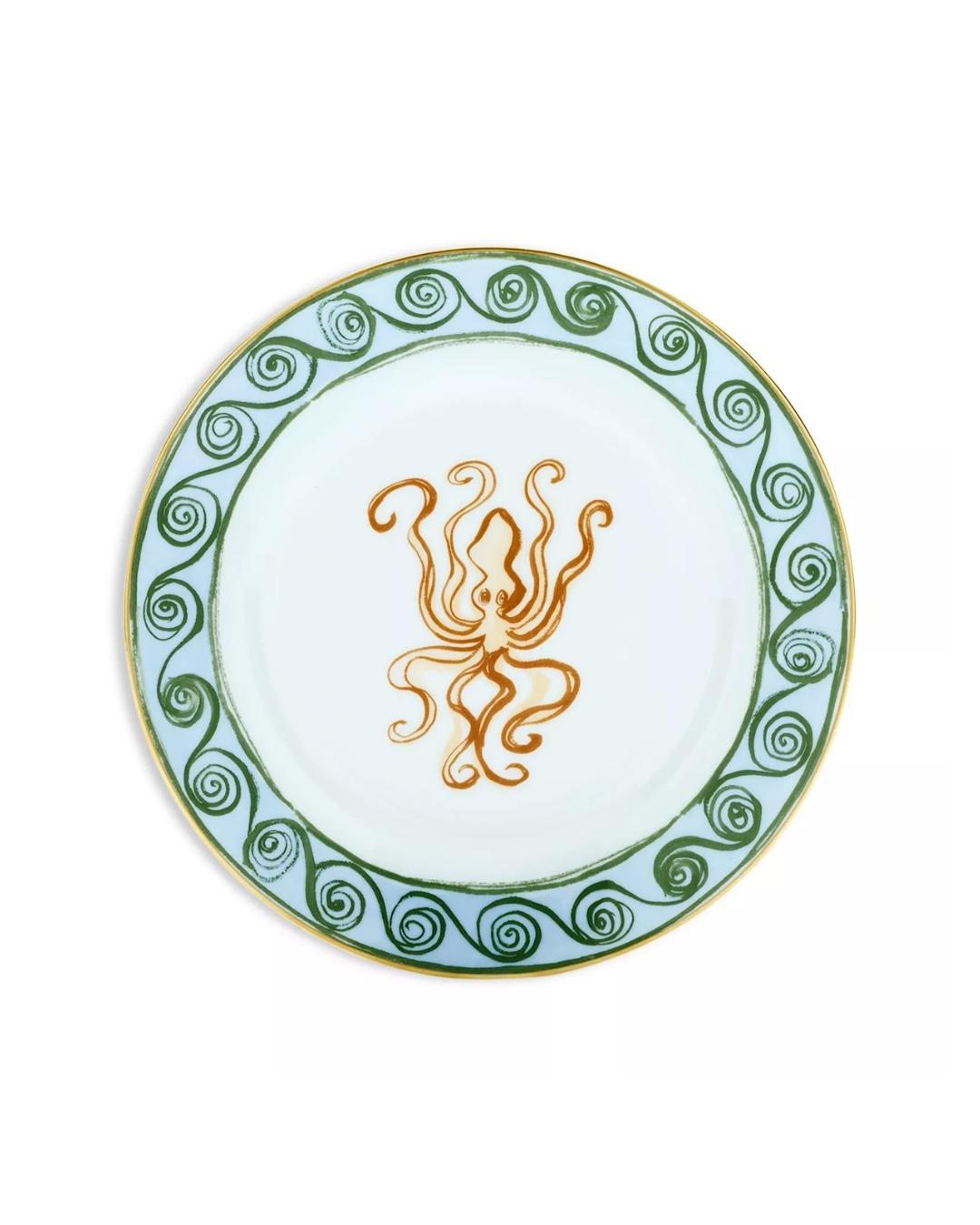 GINORI 1735 Impero Dessert Plate - Brown & Light Blue