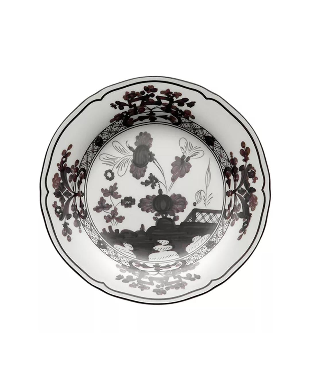 GINORI 1735 Oriente Italiano Flat Bread Plate - Gray