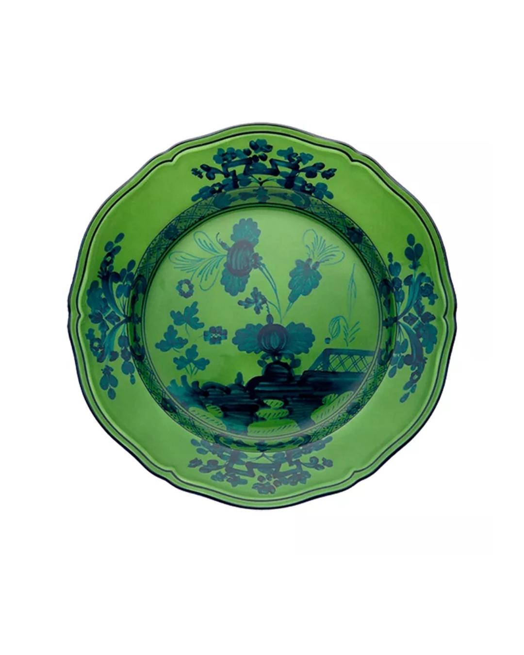 GINORI 1735 Oriente Italiano Flat Dinner Plate - Green