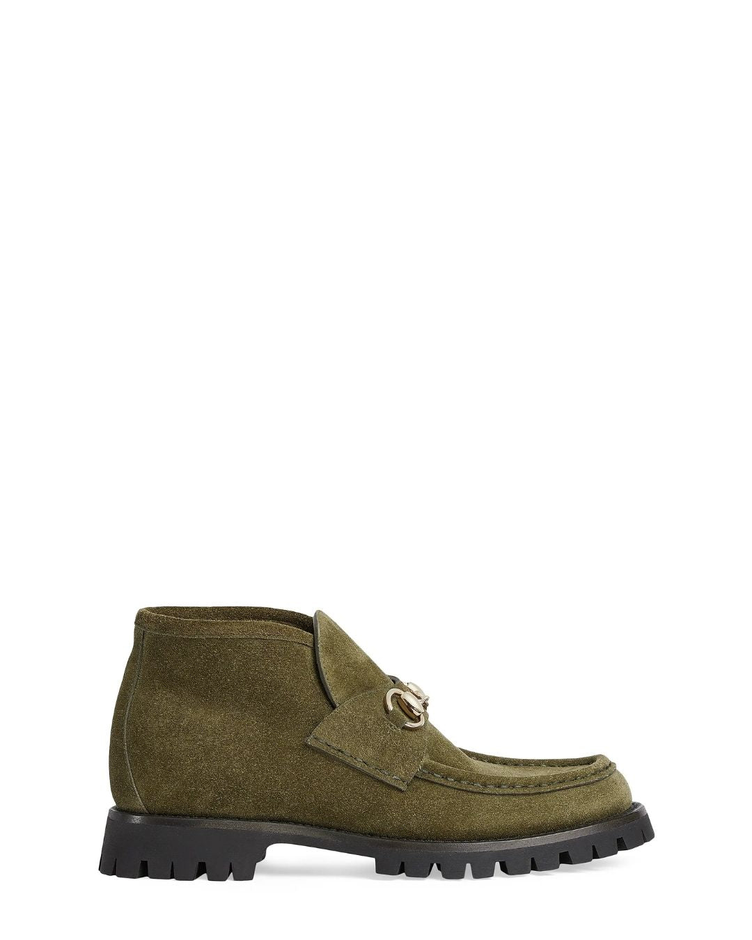 GUCCI Sylke Suede Booties - Bottle