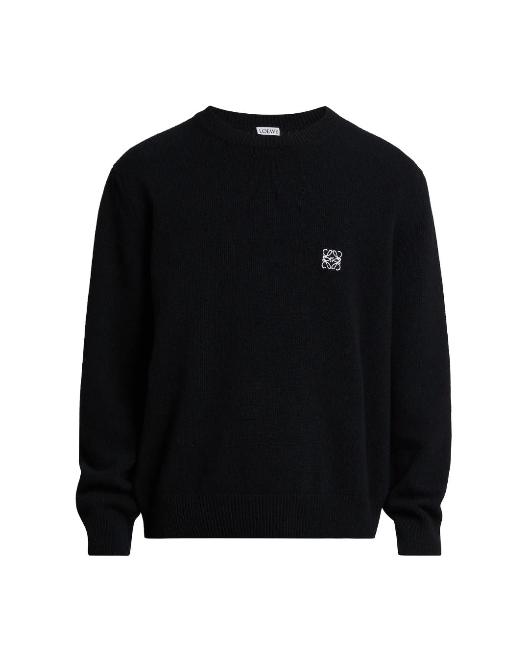 LOEWE Logo Wool Crewneck Sweater - Black