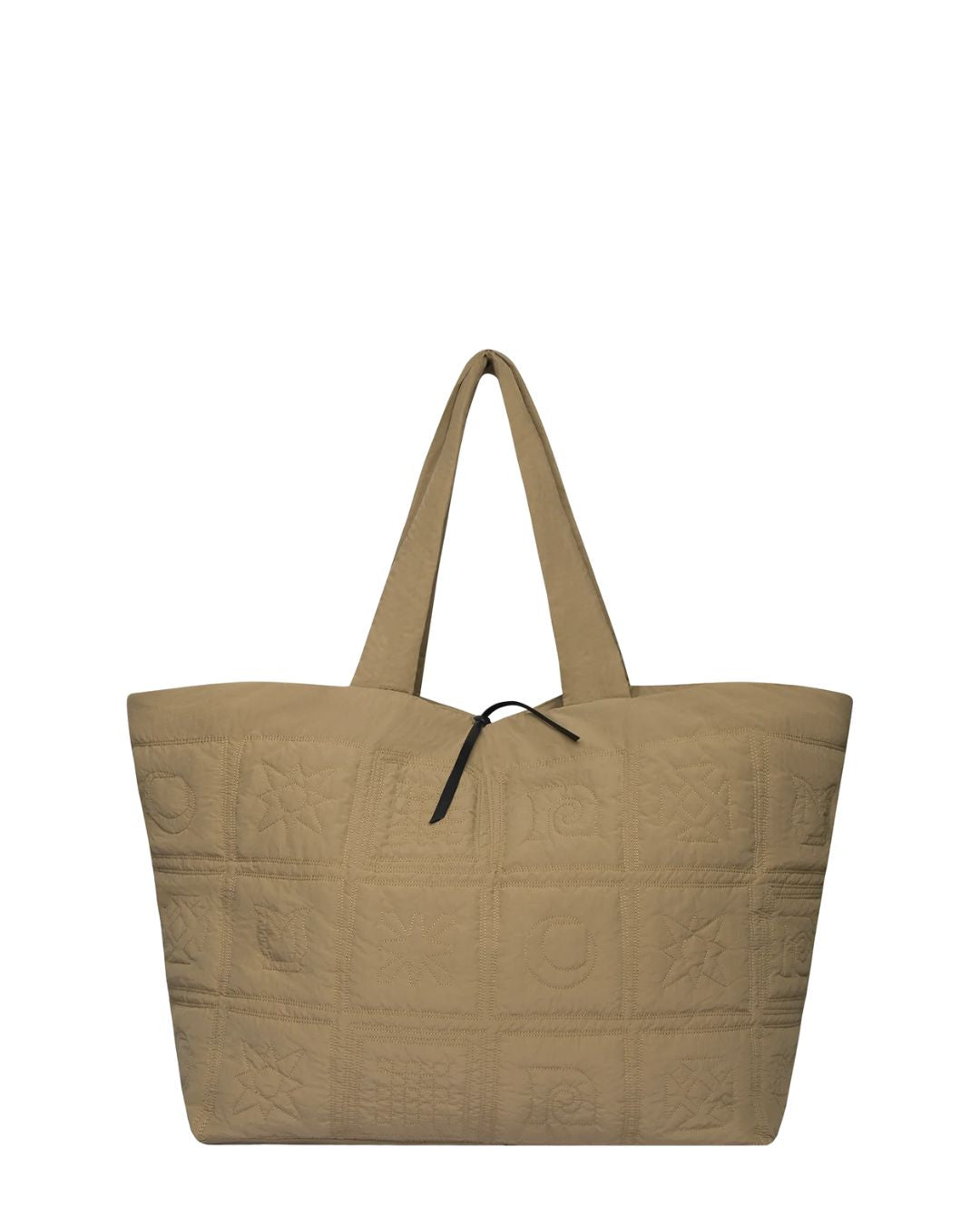 NANUSHKA Symbol Quilted Tech-poplin Tote - Muted Khaki