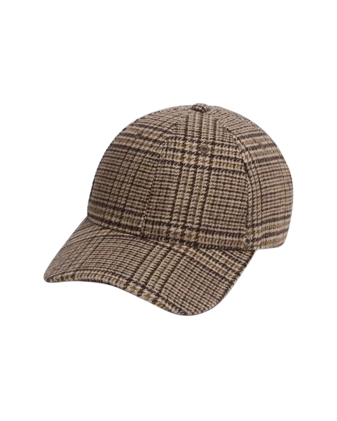 RAG & BONE Harlow Plaid Baseball Cap - Camel Heritage Plaid