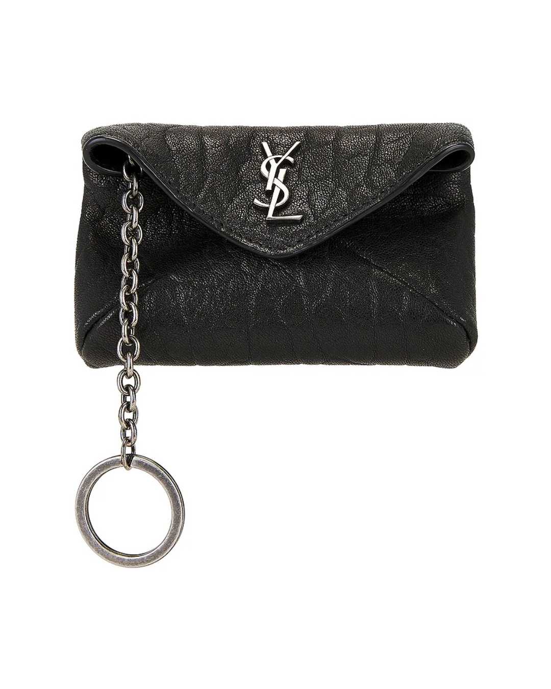 SAINT LAURENT Envelope Key Case - Black