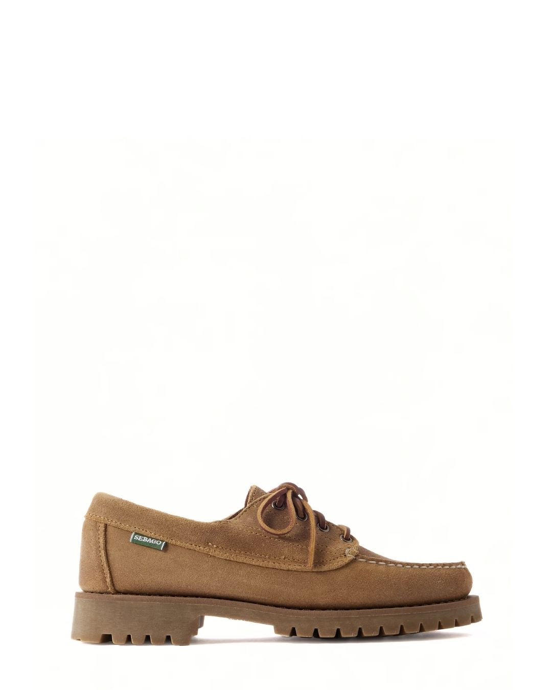 SEBAGO Askook Leather-Trimmed Waxed-Suede Boat Shoes - Beige