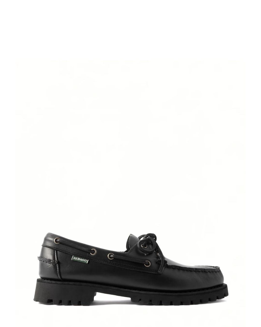 SEBAGO Ranger Waxed-Leather Boat Shoes
 - Black