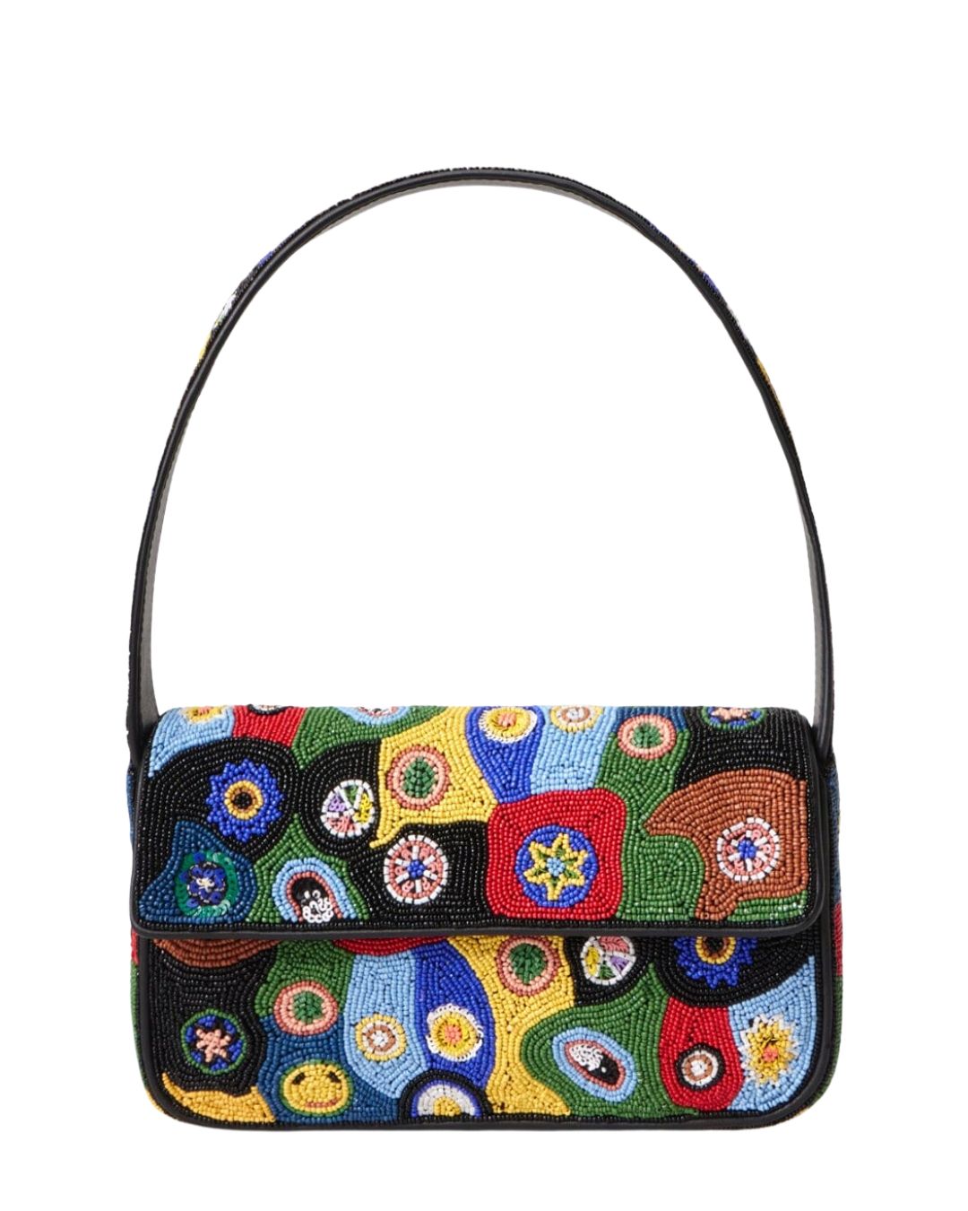STAUD Tommy Beaded Bag - Black/Millefiori