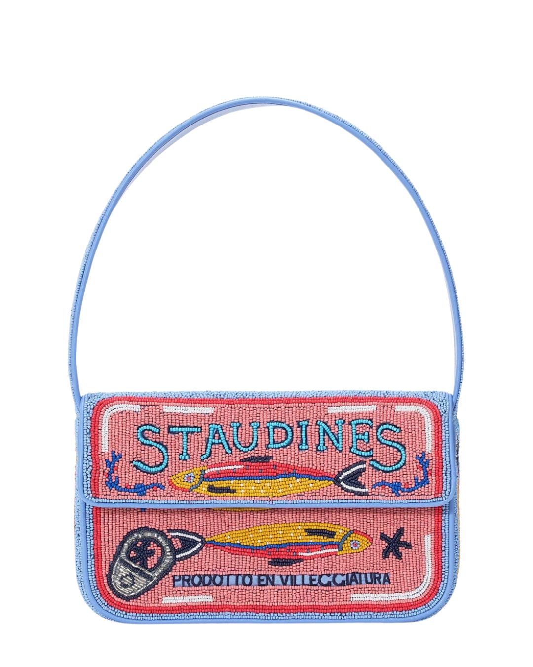 STAUD Tommy Beaded Bag - Staudines Pink