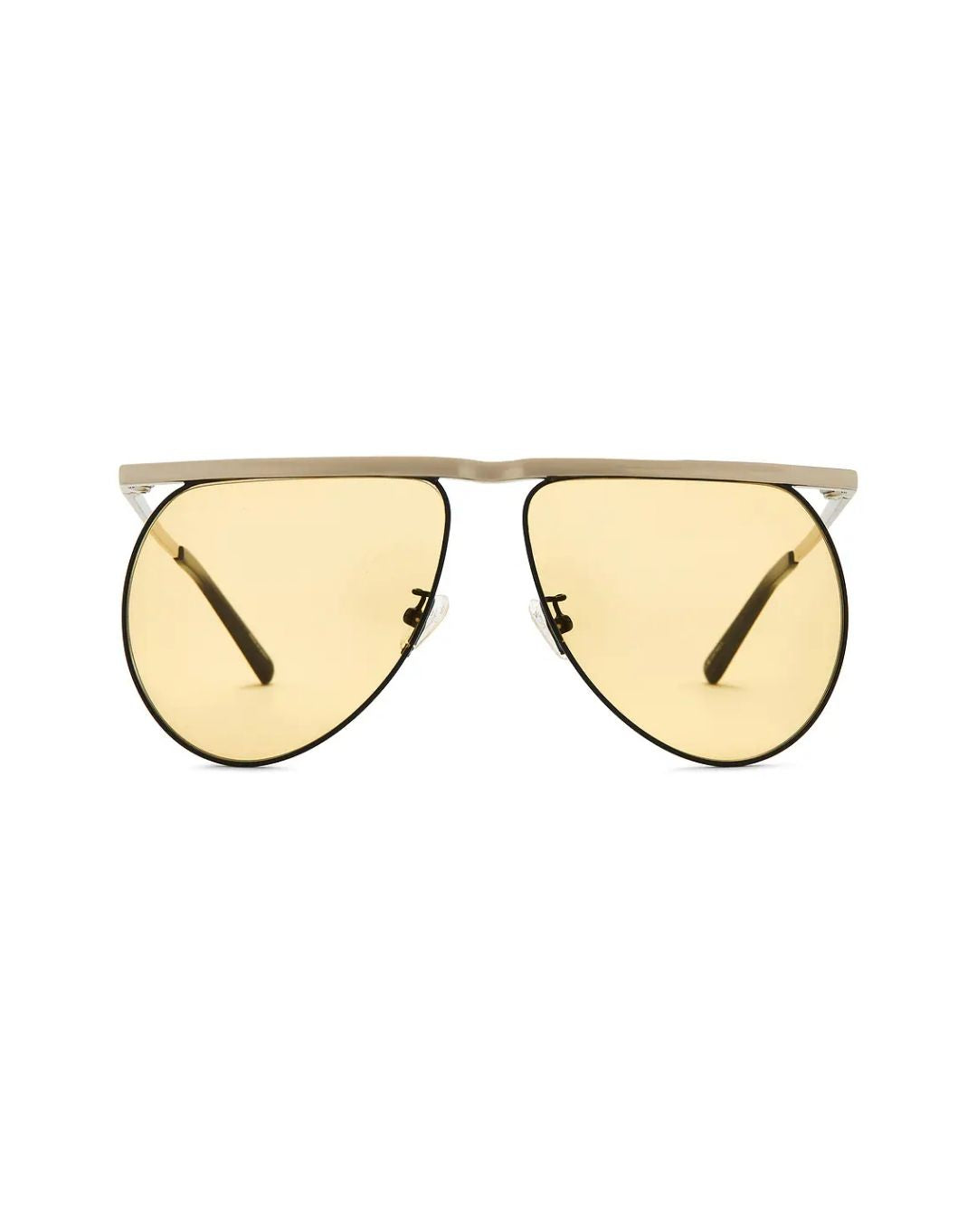 THE ATTICO Mina Sunglasses - Silver/Black/Peach