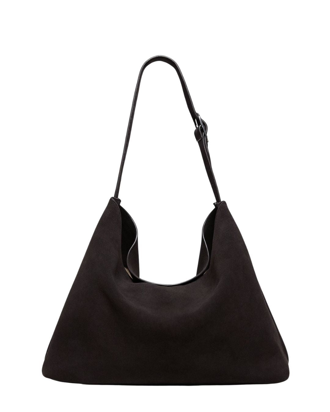 THEORY Hobo Bag in Suede - Hickory