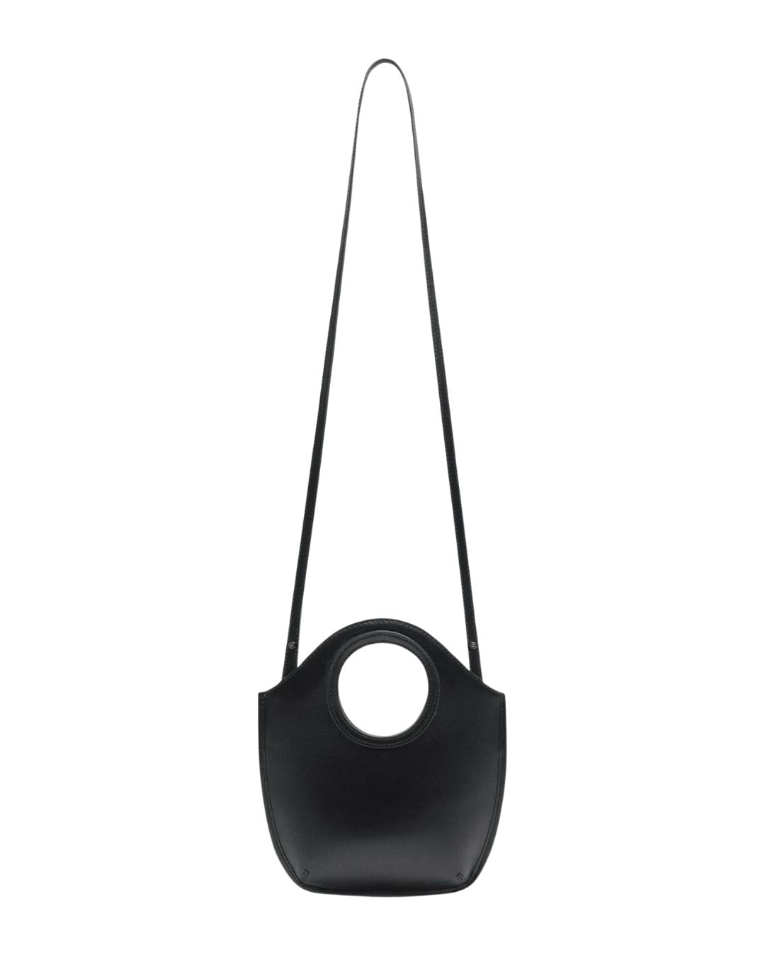 THEORY Mini Circle Bag in Leather - Black