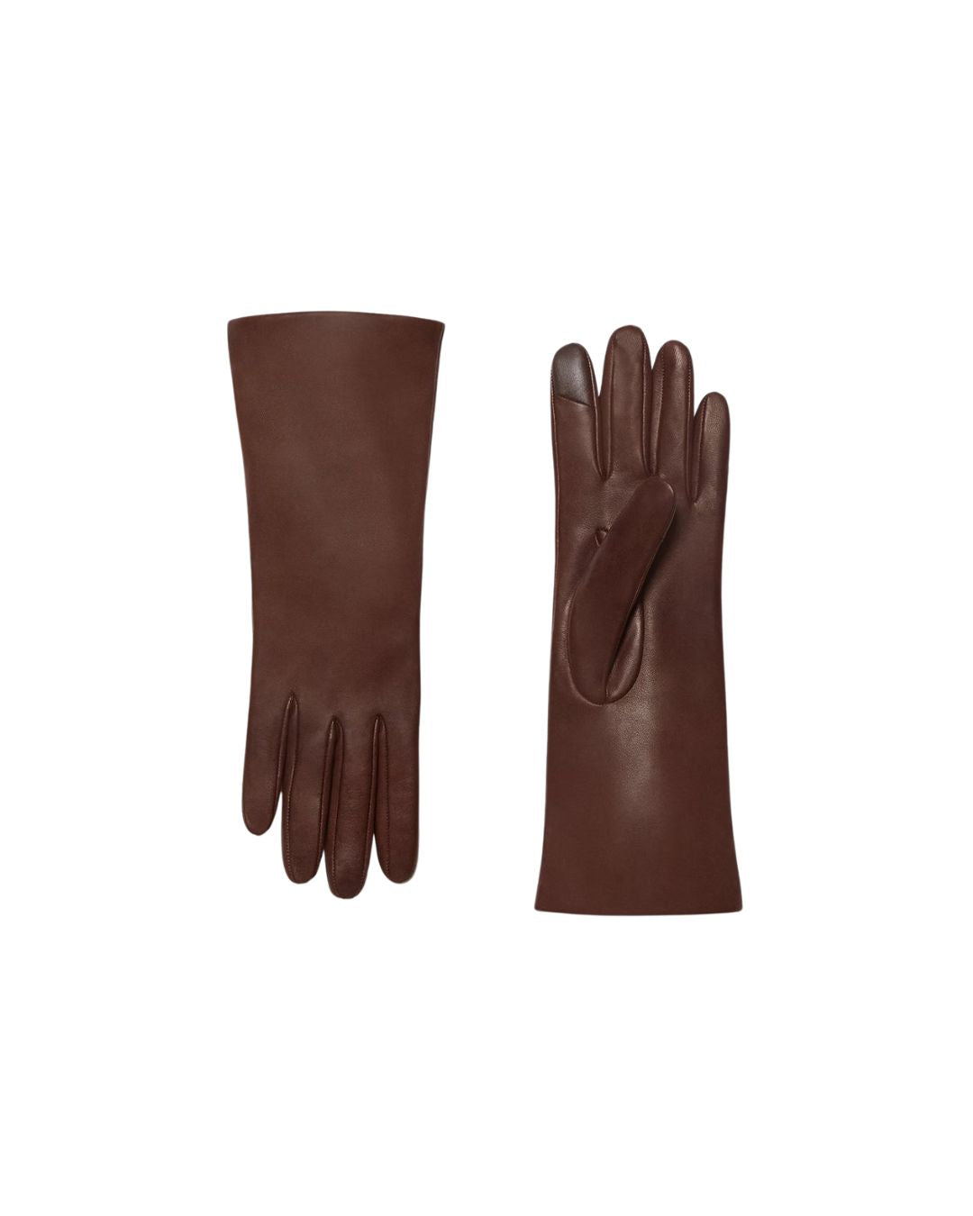 THEORY Tech Gloves in Leather - Auburn