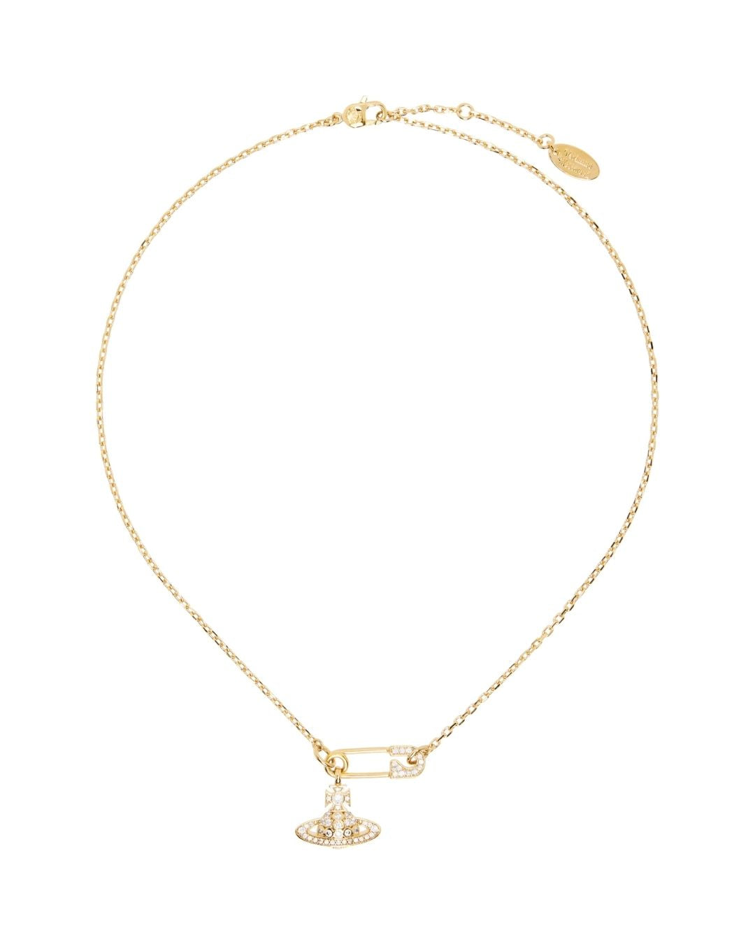 VIVIENNE WESTWOOD Lucrece Pendant Necklace - Gold/White CZ